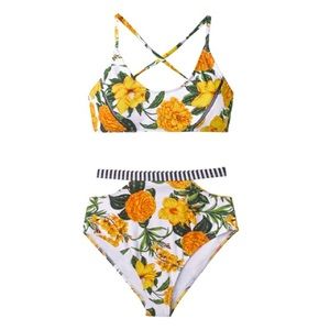 CUPSHE Floral Paradise High Waisted Bikini! NWOT